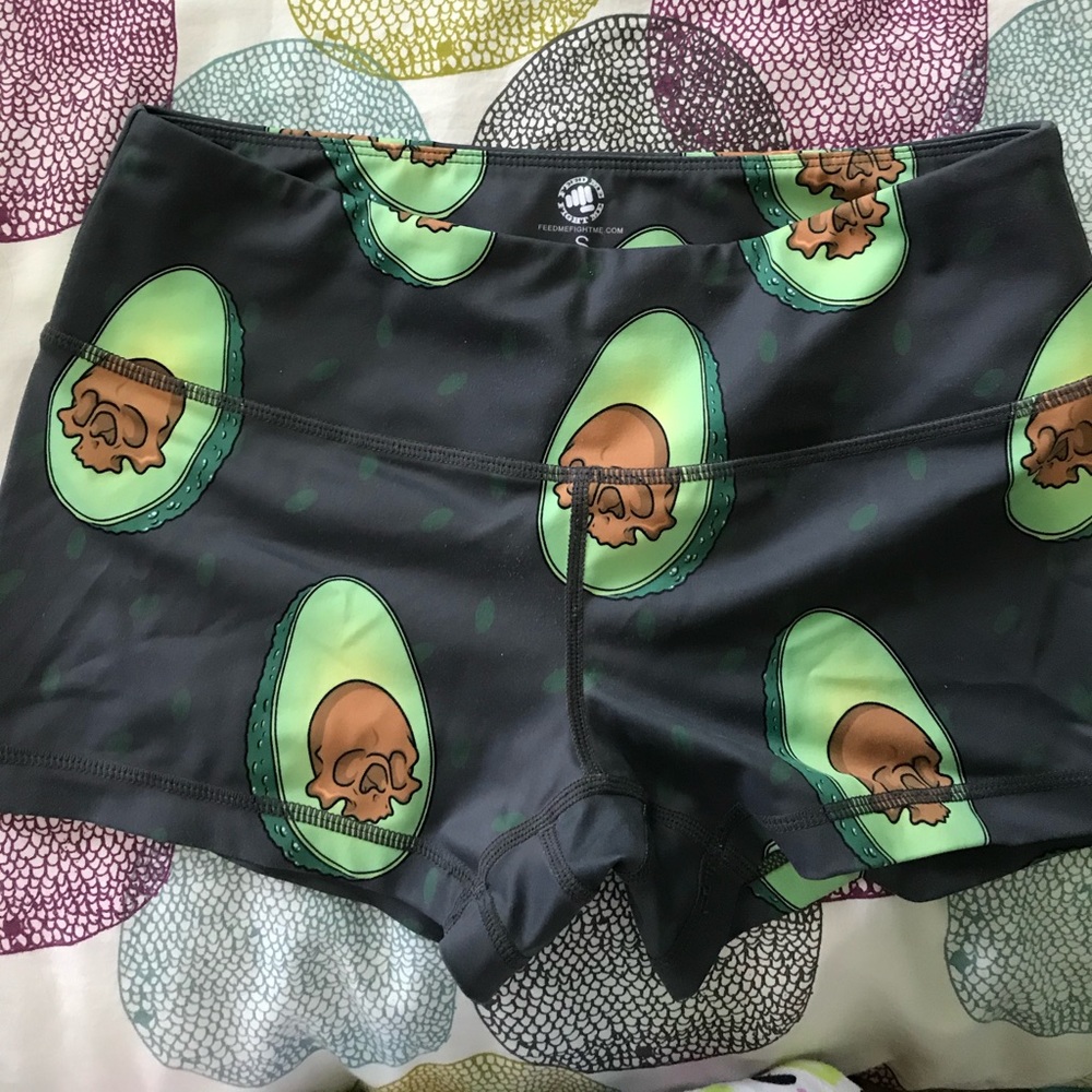 Feed Me Fight Me Avocado Shorts